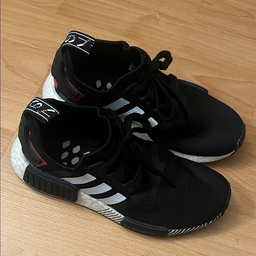 Adidas NMD R1 Black and White Shoes